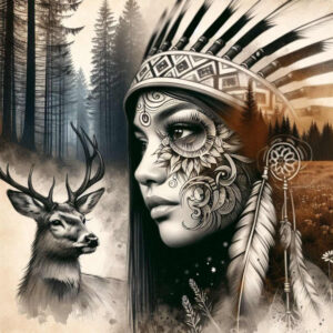 indigenous-american-tattoo-neotraditional-vivid-detail-for-upper-back – tattoo design ideas free ai generated – Gallery: native-american-women-inkby-ai