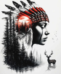 native-american-women tattoo design ideas bold spiritual for hand