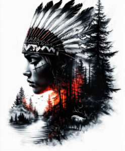native-american-women tattoo design ideas realistic movement spiritual symbols symbol of perseverance