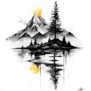 moon-tattoo – tattoo design ideas free ai generated – realism-natural-luminosity – for-neck – Gallery: nature-inkby-ai