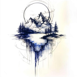 peaceful-nature-tattoo – tattoo design ideas free ai generated – neotraditional-rich-shading – for-side – Gallery: nature-inkby-ai