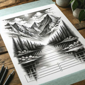 nature tattoo design ideas Surrealism transcendent forest for nape