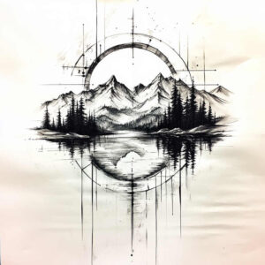 nature tattoo design ideas Neotraditional dynamic color harmonious for upper back