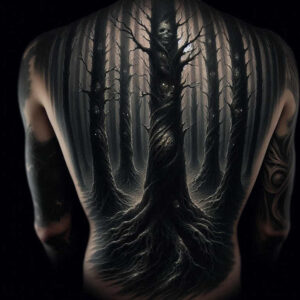 nature tattoo design ideas Surrealism phantom serene courage and power