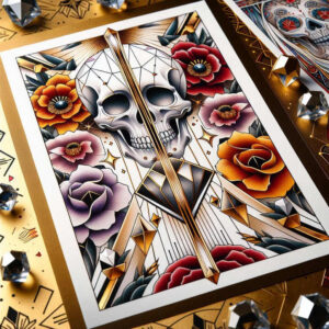 neotraditional-colorful – tattoo design ideas free ai generated – essential – for-sternum – Gallery: old-school-neo-traditional-inkby-ai