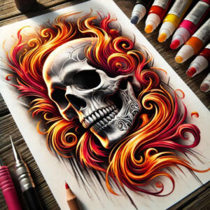 old-school-inspiration – tattoo design ideas free ai generated – clear-cut – for-upper-thigh – Gallery: old-school-neo-traditional-inkby-ai