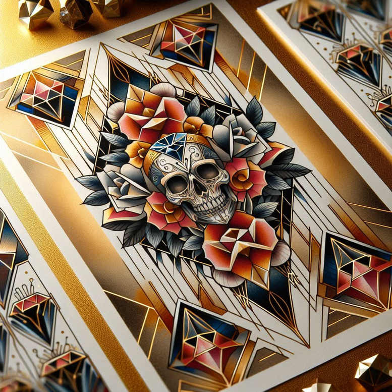 old-school-neo-traditional tattoo design ideas glowing ornamental meaning resilience