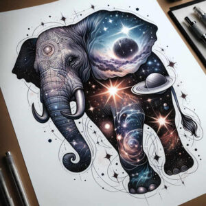 animals-and-shadow – tattoo design ideas free ai generated – surrealism-imperfect-symmetry – for-ankle – Gallery: other-animals-inkby-ai