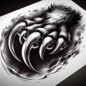 animals – tattoo design ideas free ai generated – surrealism-ethereal-glow – for-lower-chest – Gallery: other-animals-inkby-ai
