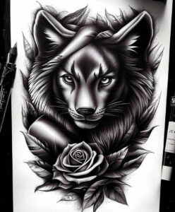 reptiles – tattoo design ideas free ai generated – neotraditional-clean-fill – for-shin – Gallery: other-animals-inkby-ai