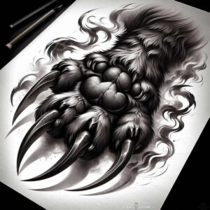 reptiles – tattoo design ideas free ai generated – neotraditional-layered-fill – for-lower-chest – Gallery: other-animals-inkby-ai