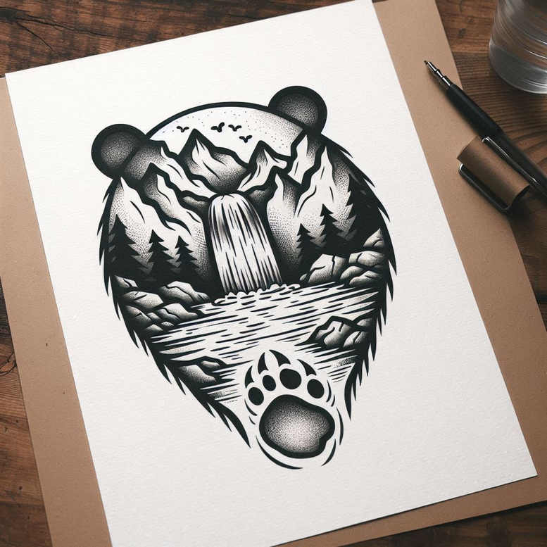 other-animals tattoo design ideas subtle tone bold lines symbol of courage