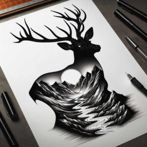 other-animals tattoo design ideas Surrealism impossible forms detailed anatomy represents resilience