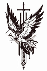 3d-bird-tattoo – tattoo design ideas free ai generated – surrealism-shimmering-forms – for-foot – Gallery: other-birds-inkby-ai