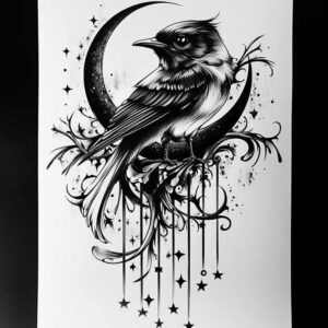 bird-shadow-tattoo – tattoo design ideas free ai generated – realism-natural-contrast – for-inner-arm – Gallery: other-birds-inkby-ai