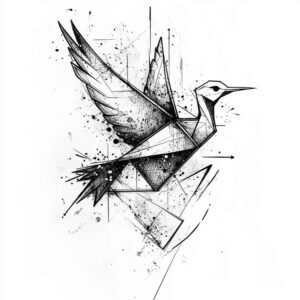 strength-bird-tattoo – tattoo design ideas free ai generated – surrealism-impossible-forms – for-nape – Gallery: other-birds-inkby-ai