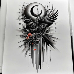 other-birds tattoo design ideas illustrative style bird spirit symbol of determination