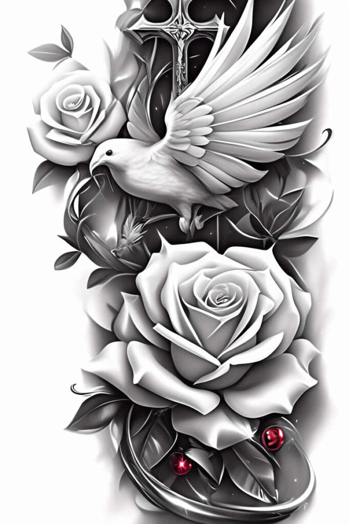 other-birds tattoo design ideas Realism digital realism bold silhouette for lower chest