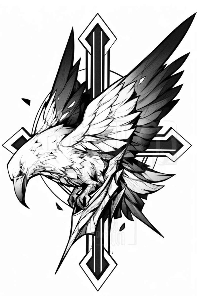 other-birds tattoo design ideas vintage influence detailed eyes for upper thigh