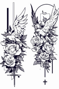 other-birds tattoo design ideas Realism light play graceful for back