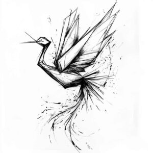 other-birds tattoo design ideas Surrealism altered reality natural curves embodying determination