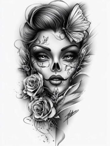 dark-abstraction-tattoo – tattoo design ideas free ai generated – neotraditional-modern-classic – for-outer-arm – Gallery: other-dark-inkby-ai