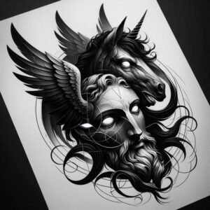 dark-atmosphere-tattoo – tattoo design ideas free ai generated – realism-realistic-gleam – for-side – Gallery: other-dark-inkby-ai