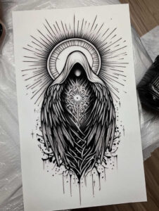 dark-aura-tattoo – tattoo design ideas free ai generated – neotraditional-classic-motifs – for-abdomen – Gallery: other-dark-inkby-ai