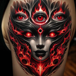 dark-aura-tattoo – tattoo design ideas free ai generated – realism-gradient-tones – for-heel – Gallery: other-dark-inkby-ai