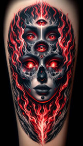 dark-background-tattoo – tattoo design ideas free ai generated – realism-precise-gradient – for-upper-arm – Gallery: other-dark-inkby-ai