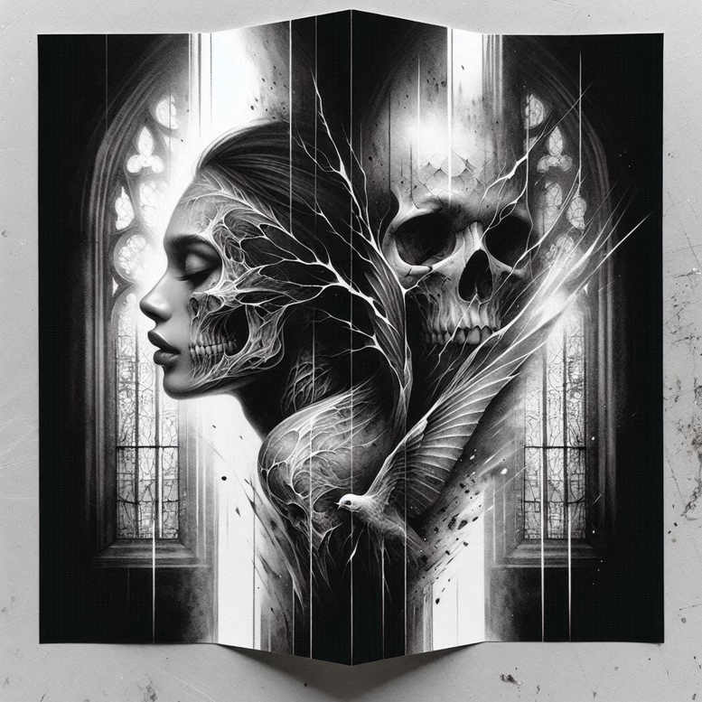 dark-background-tattoo – tattoo design ideas free ai generated – realism-smooth-blackwork – for-biceps – Gallery: other-dark-inkby-ai