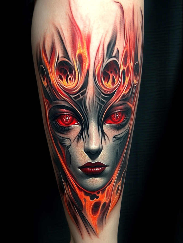 dark-color-tattoo – tattoo design ideas free ai generated – neotraditional-artistic-flair – for-side – Gallery: other-dark-inkby-ai