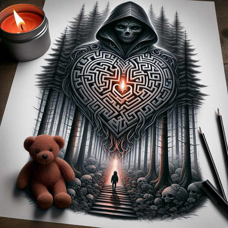 dark-color-tattoo – tattoo design ideas free ai generated – neotraditional-clean-fill – for-arm – Gallery: other-dark-inkby-ai