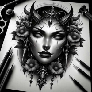 dark-color-tattoo – tattoo design ideas free ai generated – realism-balanced-light – for-wrist-side – Gallery: other-dark-inkby-ai