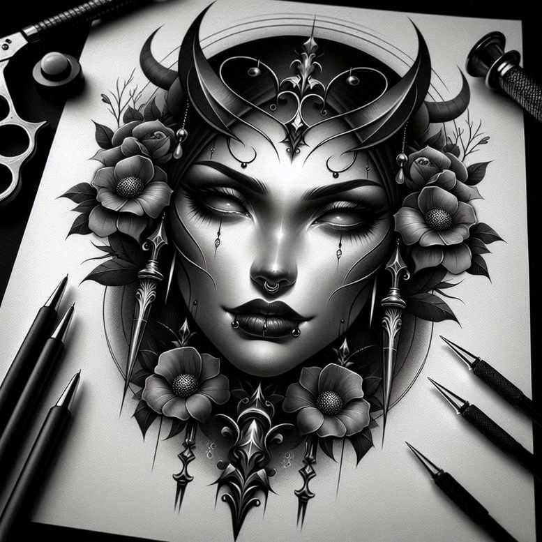 dark-color-tattoo – tattoo design ideas free ai generated – realism-balanced-light – for-wrist-side – Gallery: other-dark-inkby-ai