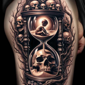 dark-contour-tattoo – tattoo design ideas free ai generated – neotraditional-modern-classic – for-back-shoulder – Gallery: other-dark-inkby-ai