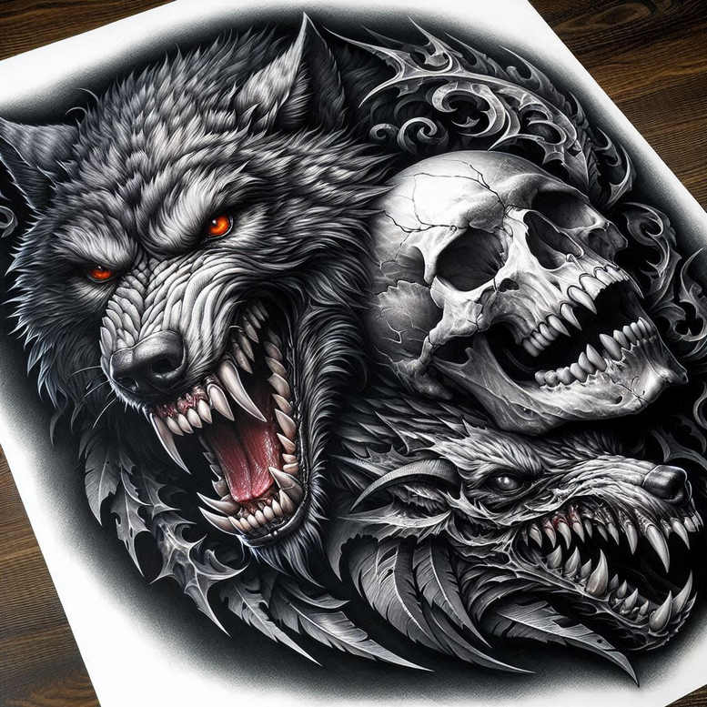 dark-dream-tattoo – tattoo design ideas free ai generated – neotraditional-rich-shading – for-wrist-side – Gallery: other-dark-inkby-ai