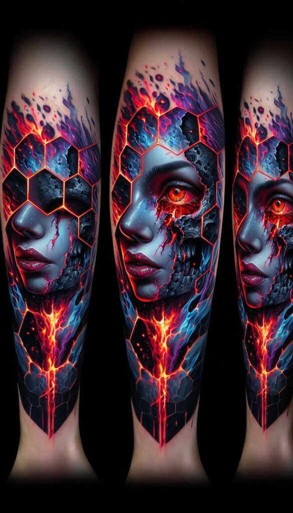 dark-element-tattoo – tattoo design ideas free ai generated – surrealism-unconscious-imagery – for-scapula – Gallery: other-dark-inkby-ai