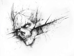 dark-figure-tattoo – tattoo design ideas free ai generated – surrealism-subconscious-themes – for-upper-shoulder – Gallery: other-dark-inkby-ai