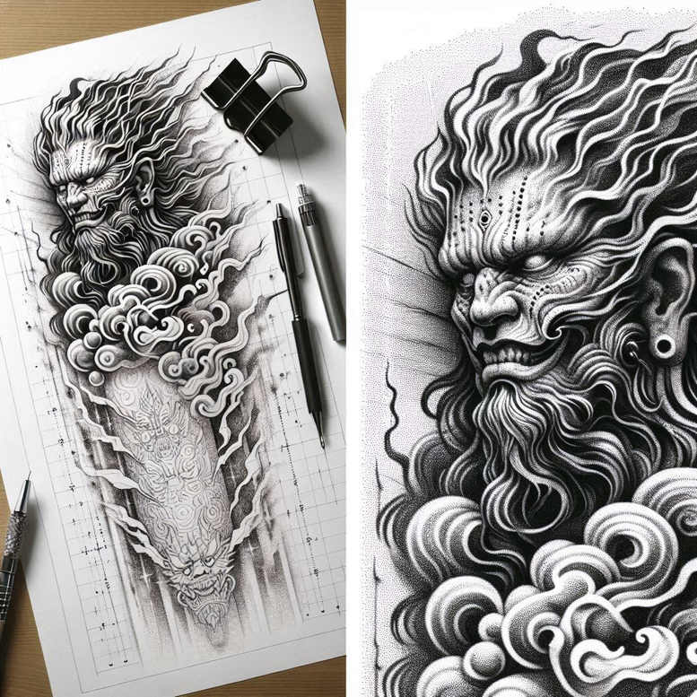dark-force-tattoo – tattoo design ideas free ai generated – neotraditional-ornamental – for-palm – Gallery: other-dark-inkby-ai