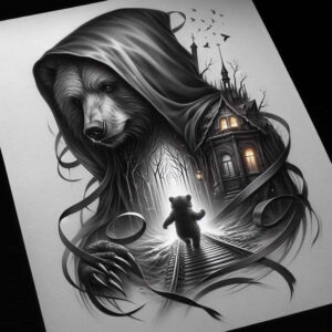 dark-geometric-tattoo – tattoo design ideas free ai generated – surrealism-chromatic-aberration – for-side – Gallery: other-dark-inkby-ai