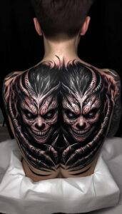 dark-life-tattoo – tattoo design ideas free ai generated – realism-shadow-realism – for-upper-back – Gallery: other-dark-inkby-ai