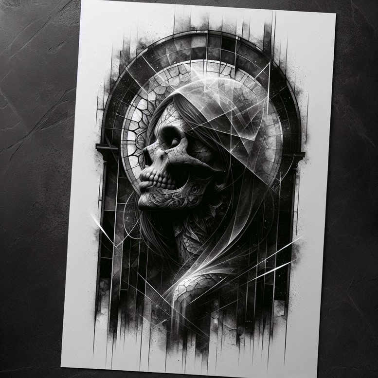 dark-life-tattoo – tattoo design ideas free ai generated – realism-vivid-detail – for-stomach – Gallery: other-dark-inkby-ai