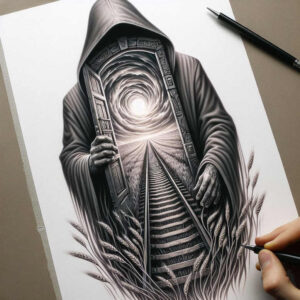 dark-life-tattoo – tattoo design ideas free ai generated – surrealism-morphic-transformation – for-spine – Gallery: other-dark-inkby-ai