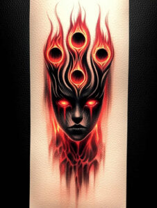 dark-magic-tattoo – tattoo design ideas free ai generated – neotraditional-artful-color – for-spine – Gallery: other-dark-inkby-ai