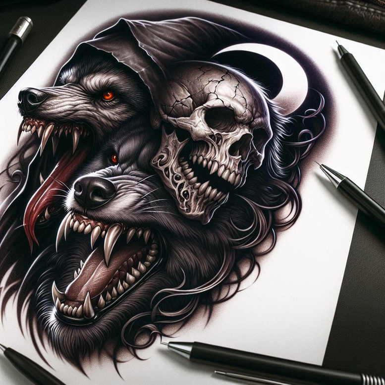 dark-magic-tattoo – tattoo design ideas free ai generated – realism-natural-contours – for-neck – Gallery: other-dark-inkby-ai
