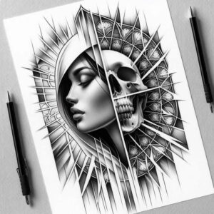 dark-motif-tattoo – tattoo design ideas free ai generated – neotraditional-artistic-contrast – for-arm – Gallery: other-dark-inkby-ai