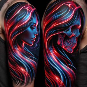 dark-mystery-tattoo – tattoo design ideas free ai generated – realism-lifelike-eyes – for-back-of-neck – Gallery: other-dark-inkby-ai
