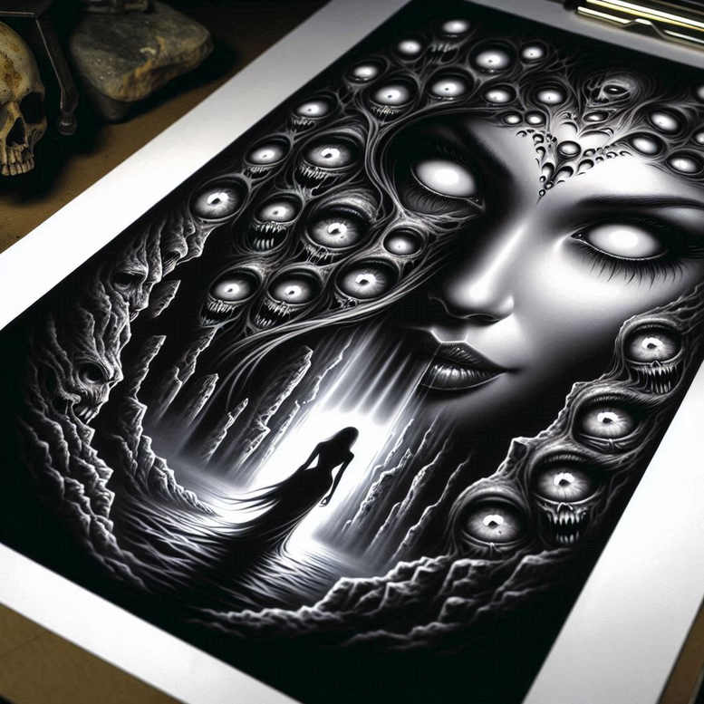 dark-mystery-tattoo – tattoo design ideas free ai generated – surrealism-esoteric-symbolism – for-side-torso – Gallery: other-dark-inkby-ai