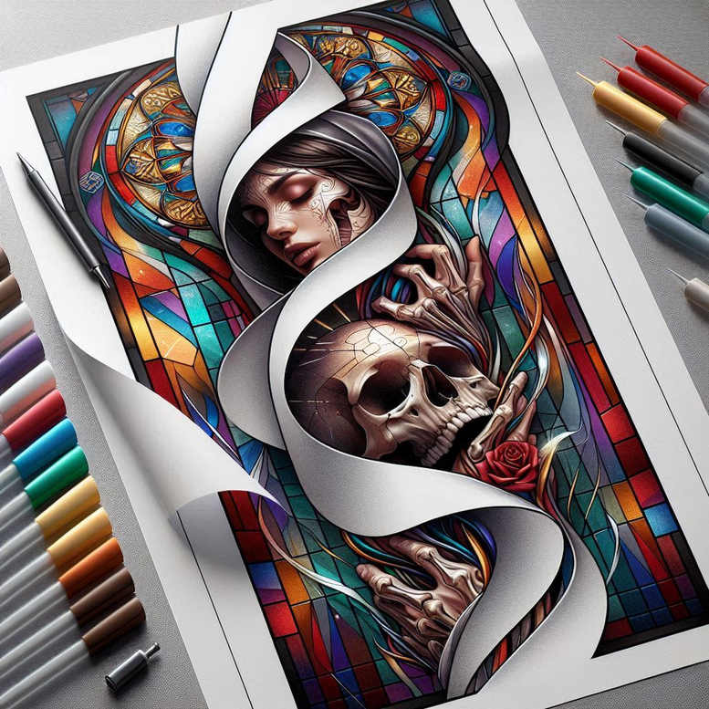 dark-nature-tattoo – tattoo design ideas free ai generated – neotraditional-bold-texture – for-foot – Gallery: other-dark-inkby-ai